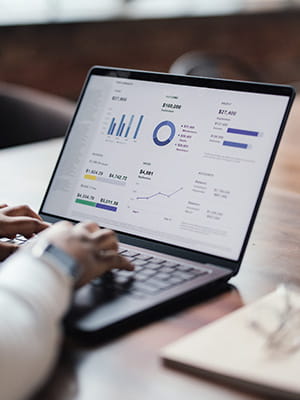 information on laptop